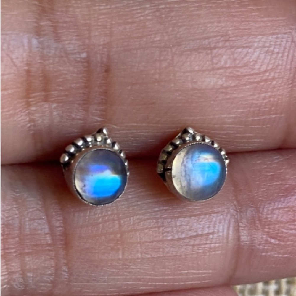 Sterling Silver 925 Moonstone Earrings